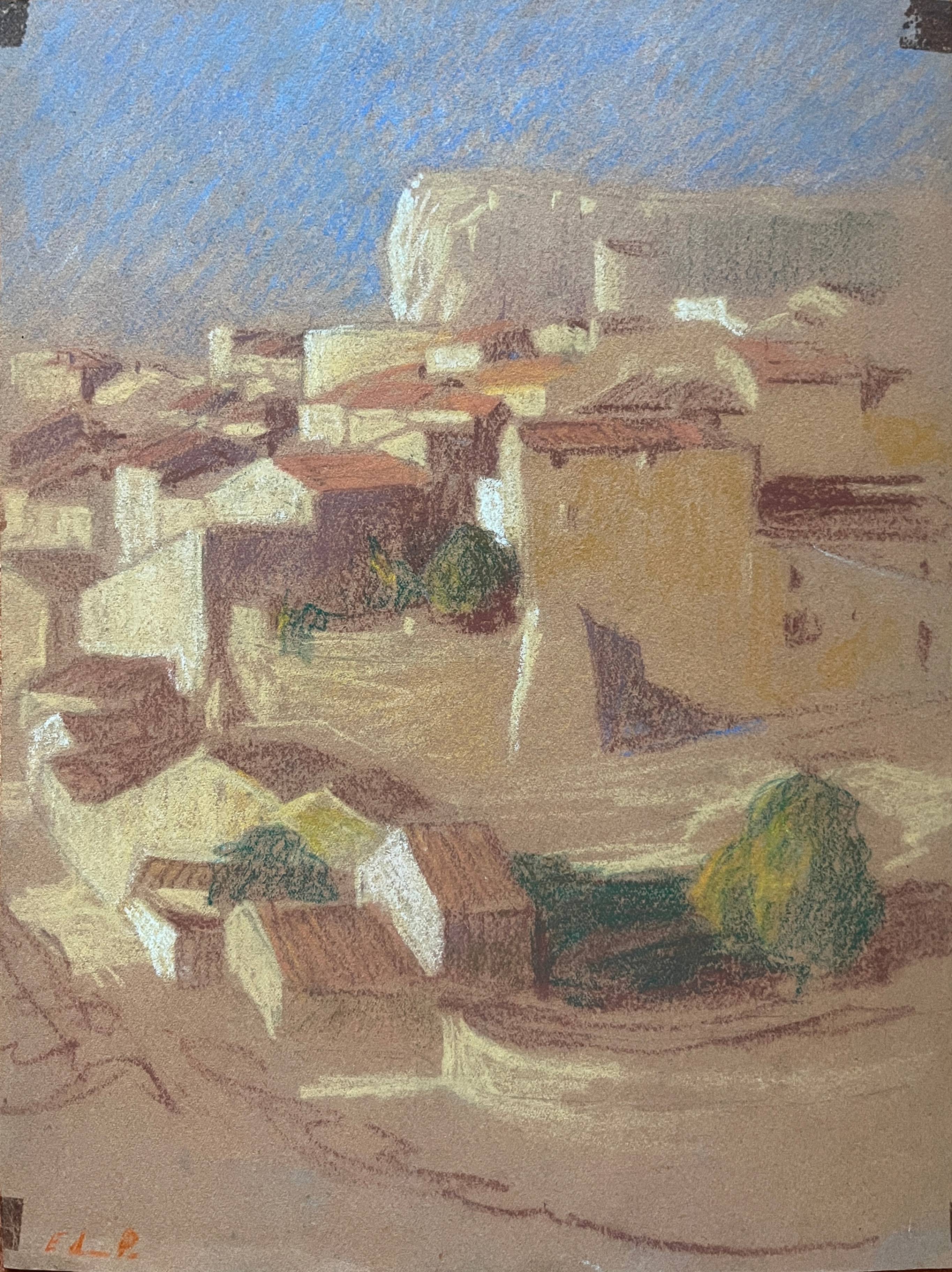 Paintings lot of 3 Pastel Ed. Pannetier (1884-1965) Orientalist Marine (?)