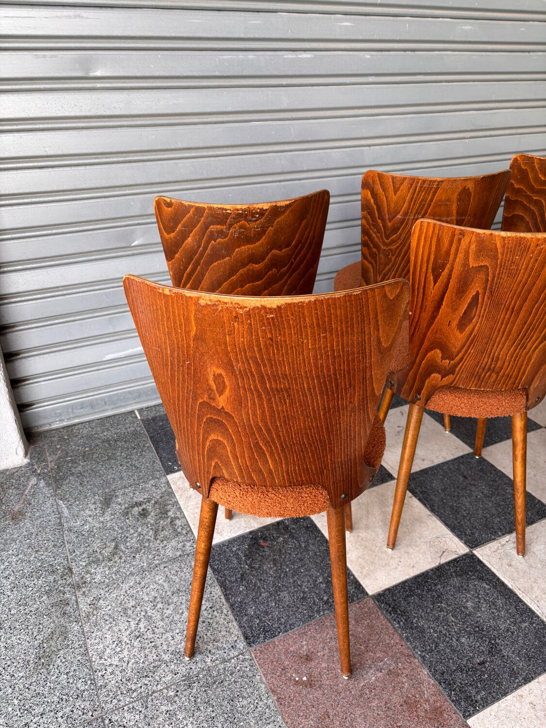 Set of 8 Baumann bistro chairs