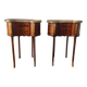 Pair of Louis XV style kidney-shaped bedside tables.