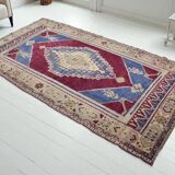 Antique Handmade Wool Oushak Carpet