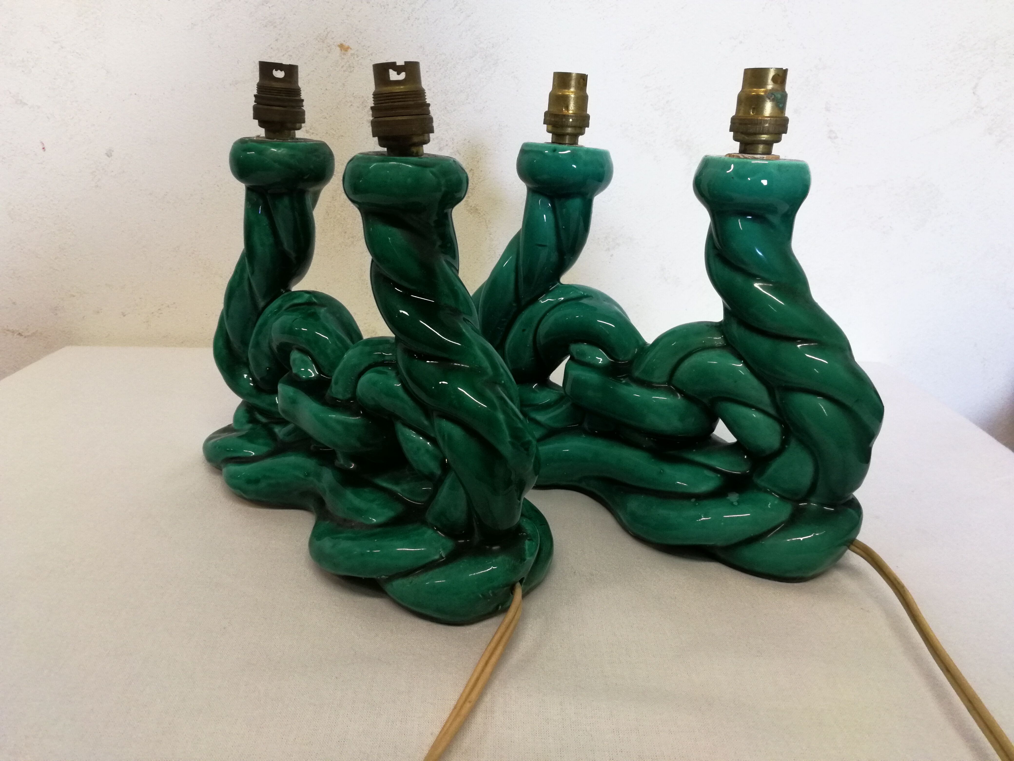 Candle holders, ceramic lamp Vallauris