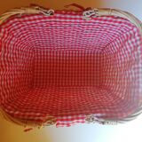 Wicker basket with handles