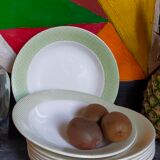 Eight earthenware plates from salins 50s