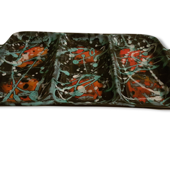 Pocket Tray empty flat ceramic 70s vintage space age