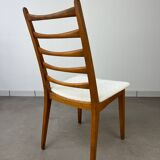 4 Scandinavian chairs, teak with boucle seats.