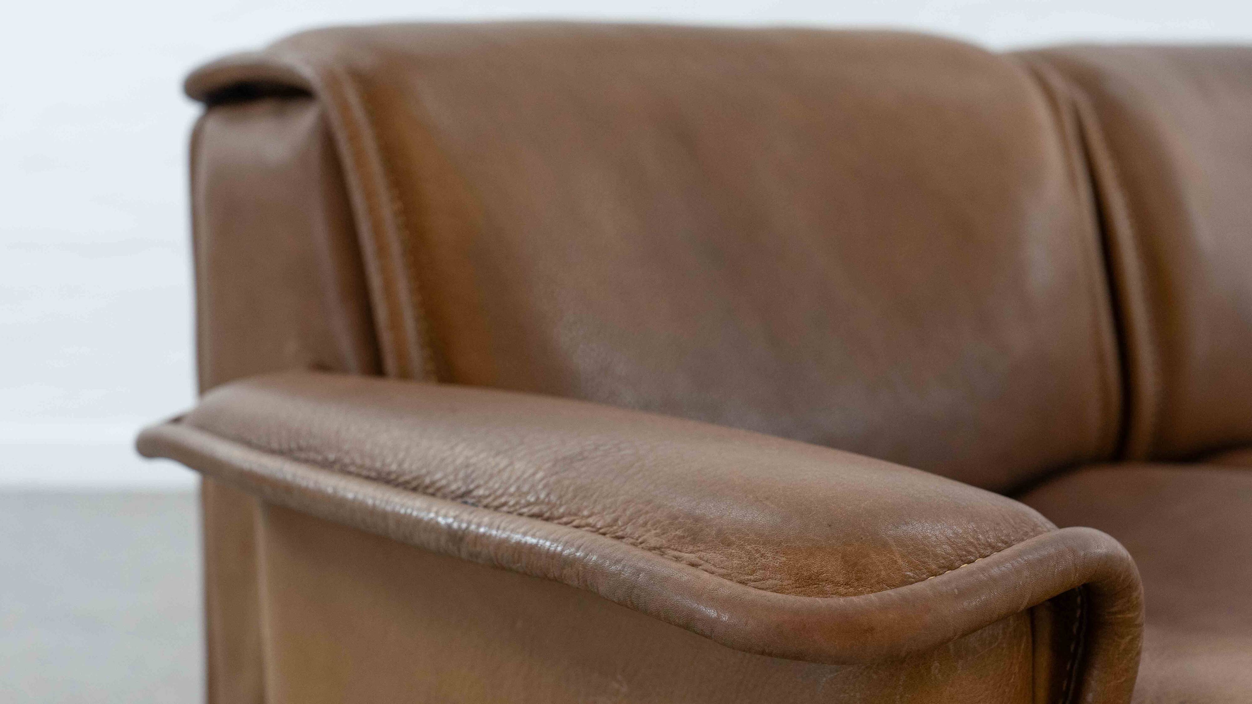 Modular De Sede Sofa DS-12 in cognac leather, 70s