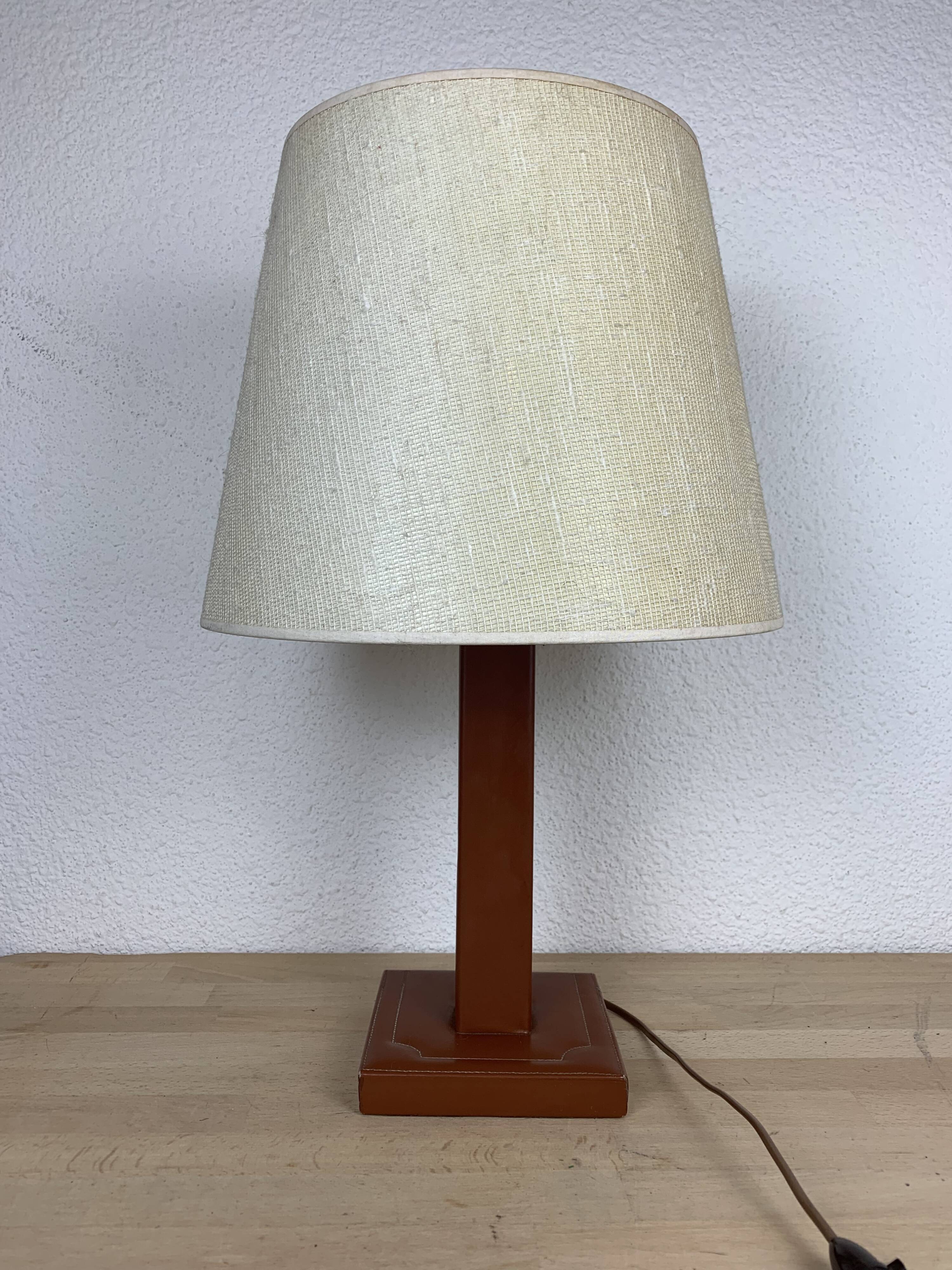 Leather lamp Le Tanneur 1970
