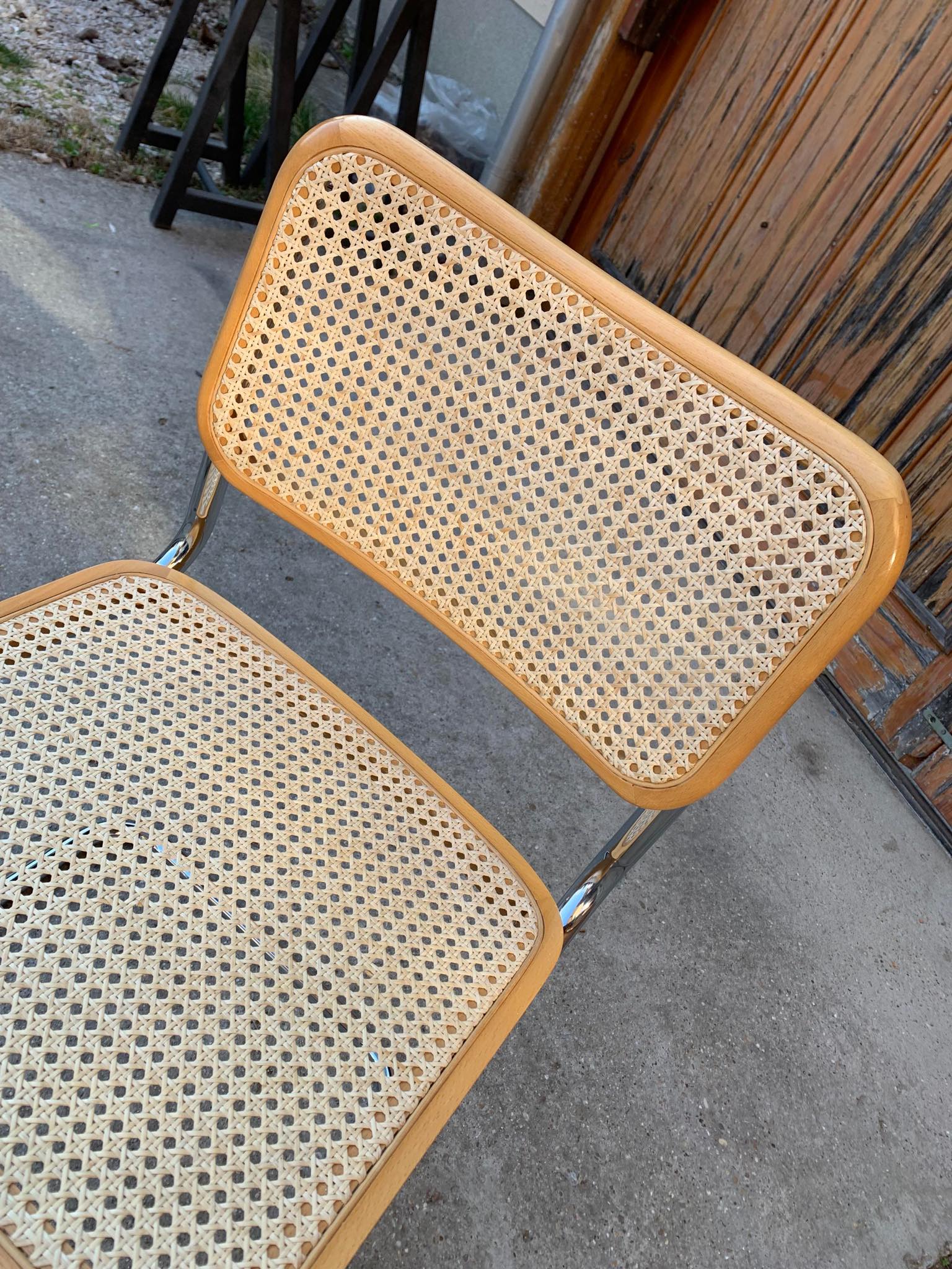 Mid-century Italian B32 Cesca chair by Marcel Breuer, 1970s