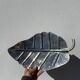 Vintage silver-plated metal trinket tray or leaf-shaped dish
