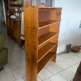 Vintage brutalist oak bookcase