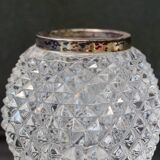 Vase en cristal ancien monture en argent sterling 925 Emil Hermann Un vase et un porte-cure-dents