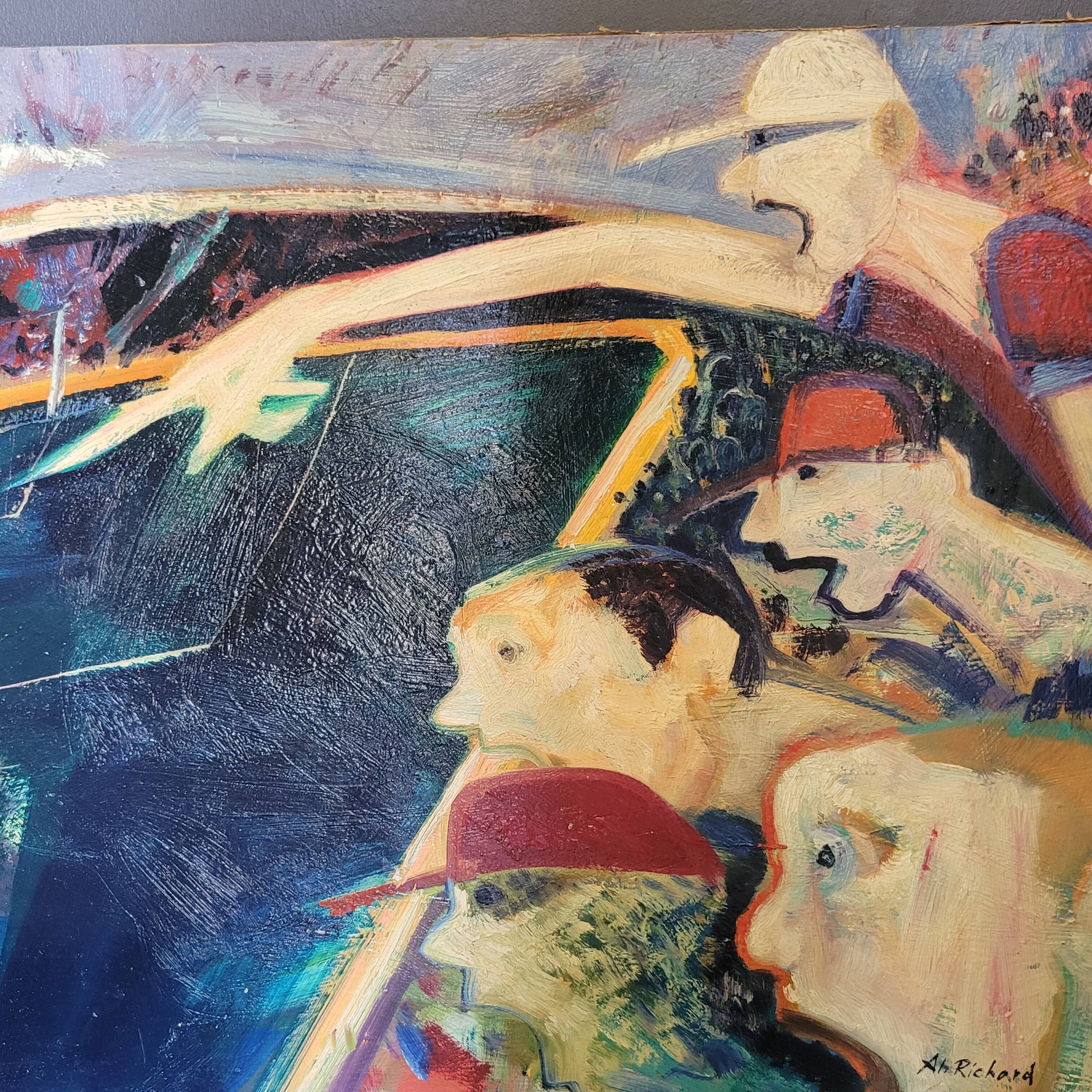 Painting Alain Richard oil on panel