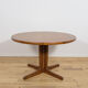 Mid-Century Teak Round Extending Dining Table, Denmark, 1960s