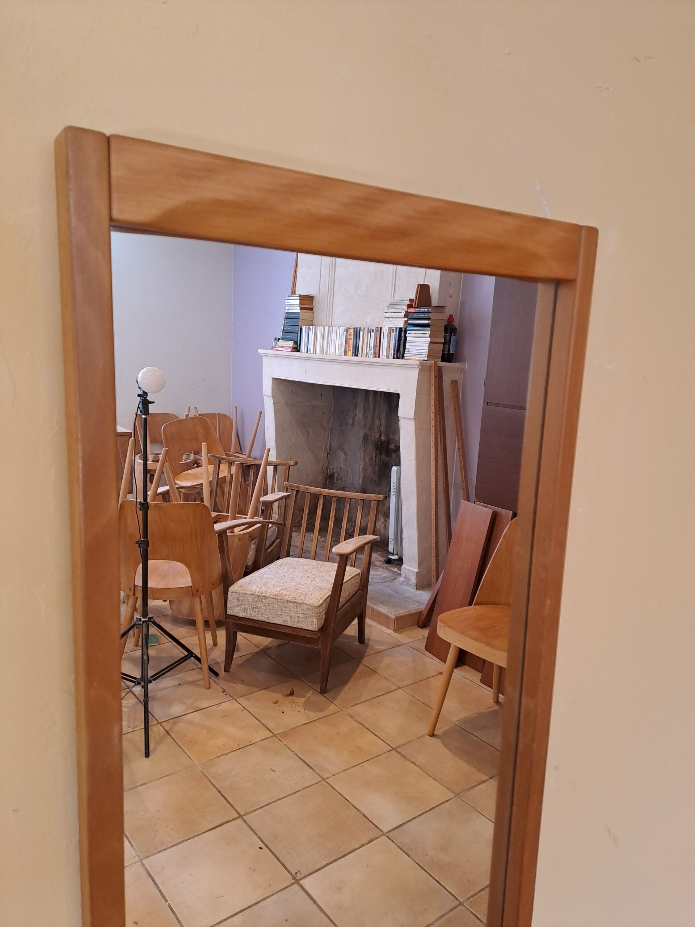 Teak mirror by Aksel Kjersgaard, Vintage Scandinavian 1960s
