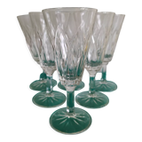 6 diamond champagne glasses