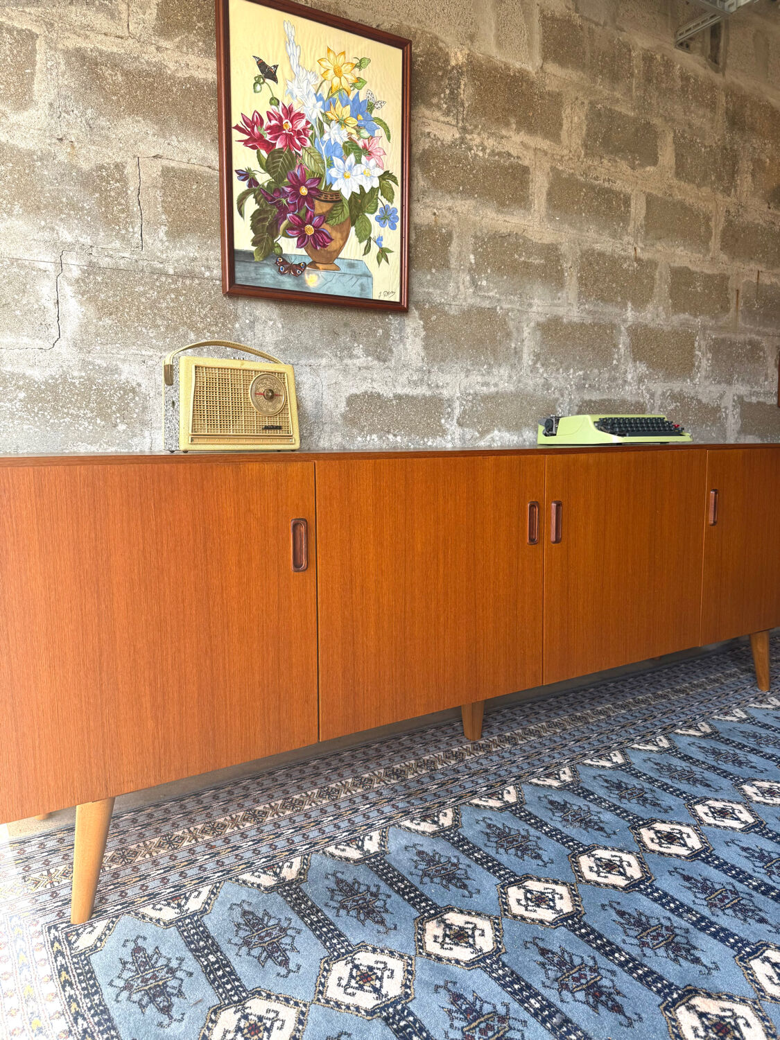 Enfilade scandinave vintage en teck, 1970