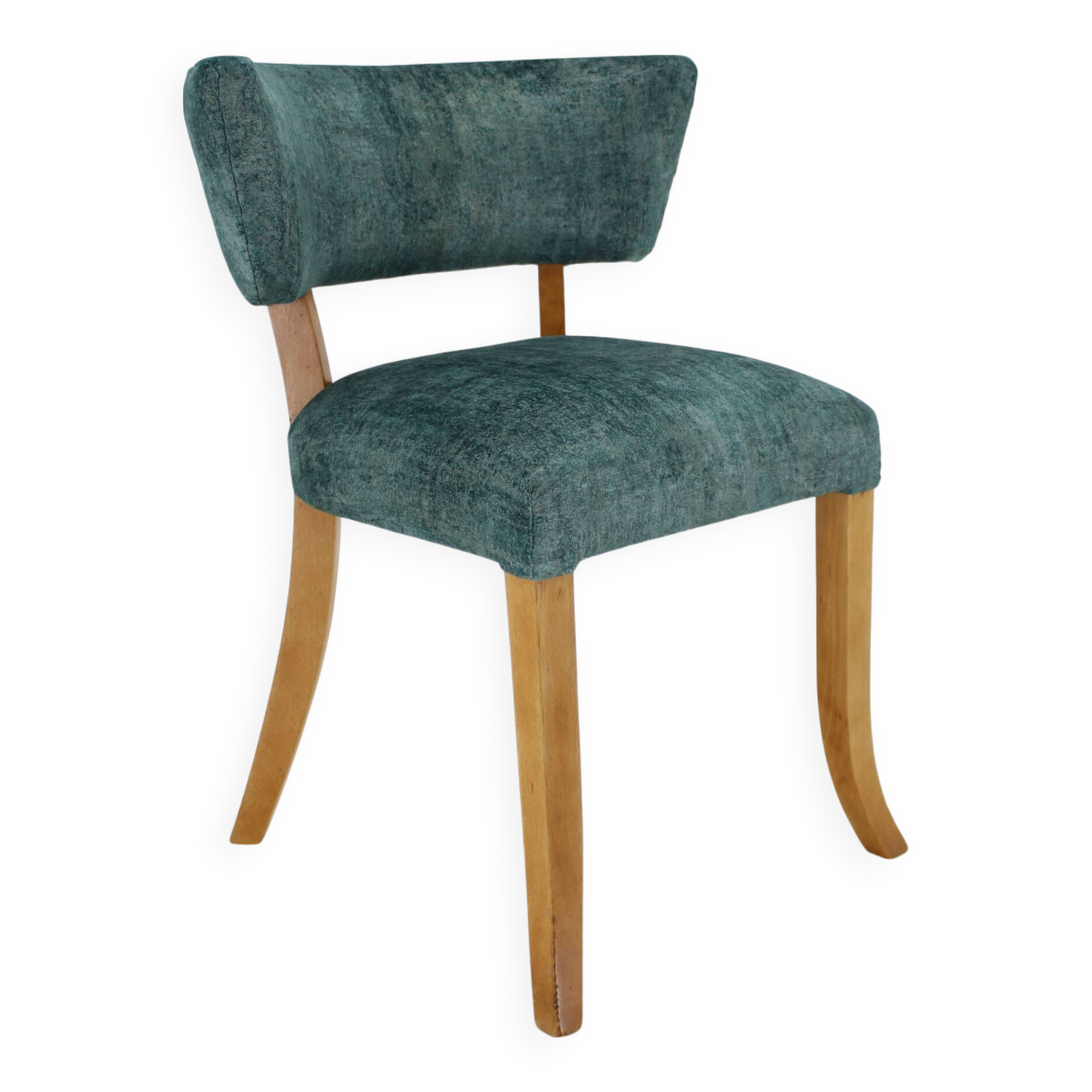1950s Side Chair in Velvet , Italy