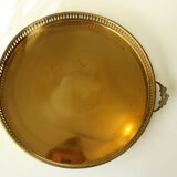Solid brass tray with handles