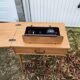 Sewing desk foot compass machine singer