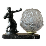 Marble table lamp, boxing, 1930s