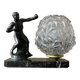 Lampe à poser marbre, la boxe, années 30