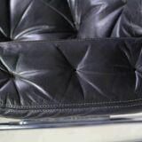 1970s Swedish Leather Chaise by Sam Larsson for DUX