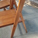 4 folding teak chairs