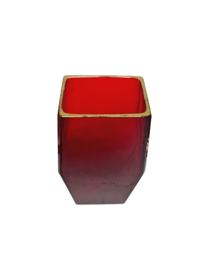 Art Deco glass vase by Joseph Hoffmann from Moser, Czechoslovakia, 1930s
