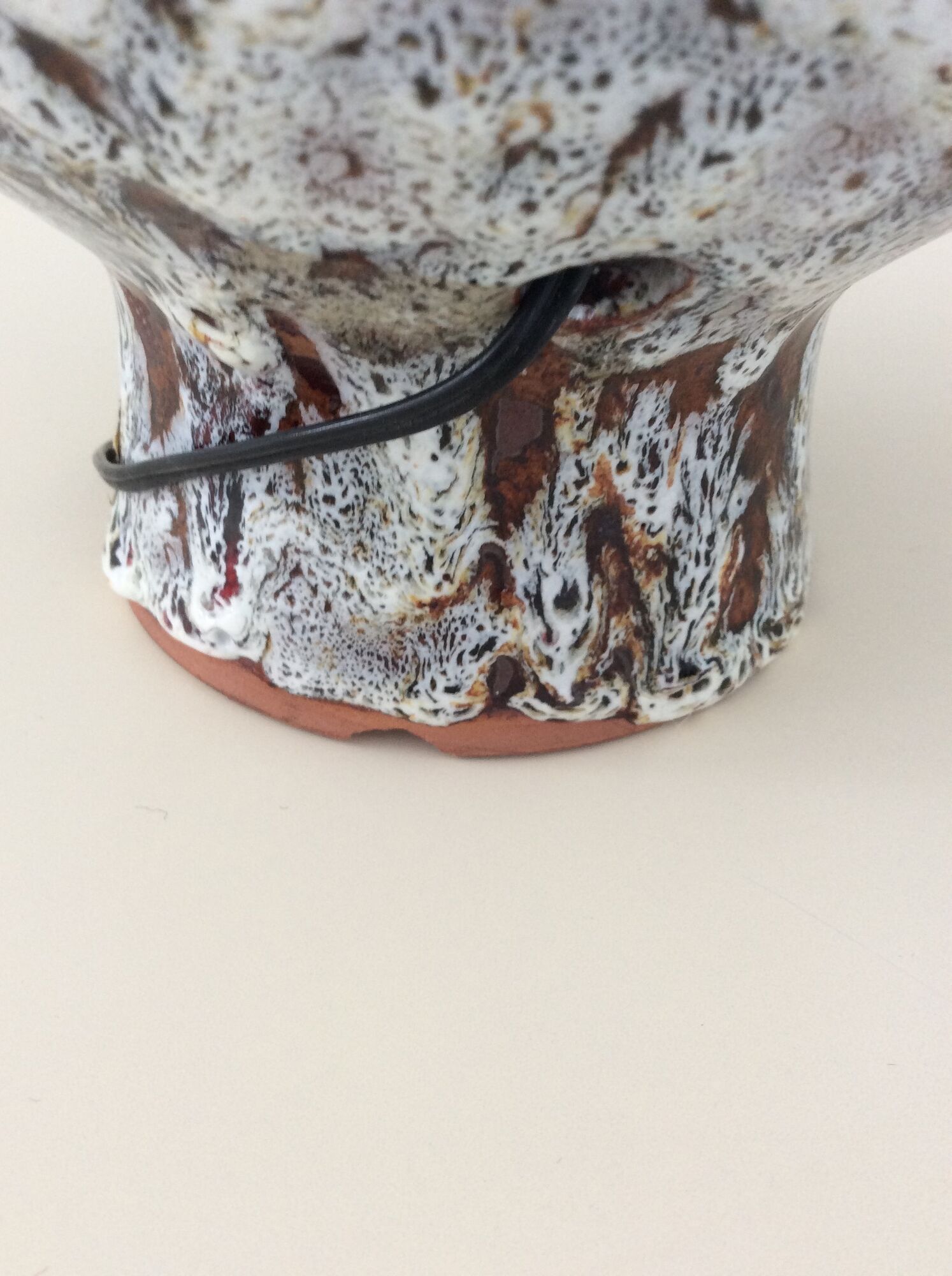 Vallauris lamp from the 60s in openwork ceramic