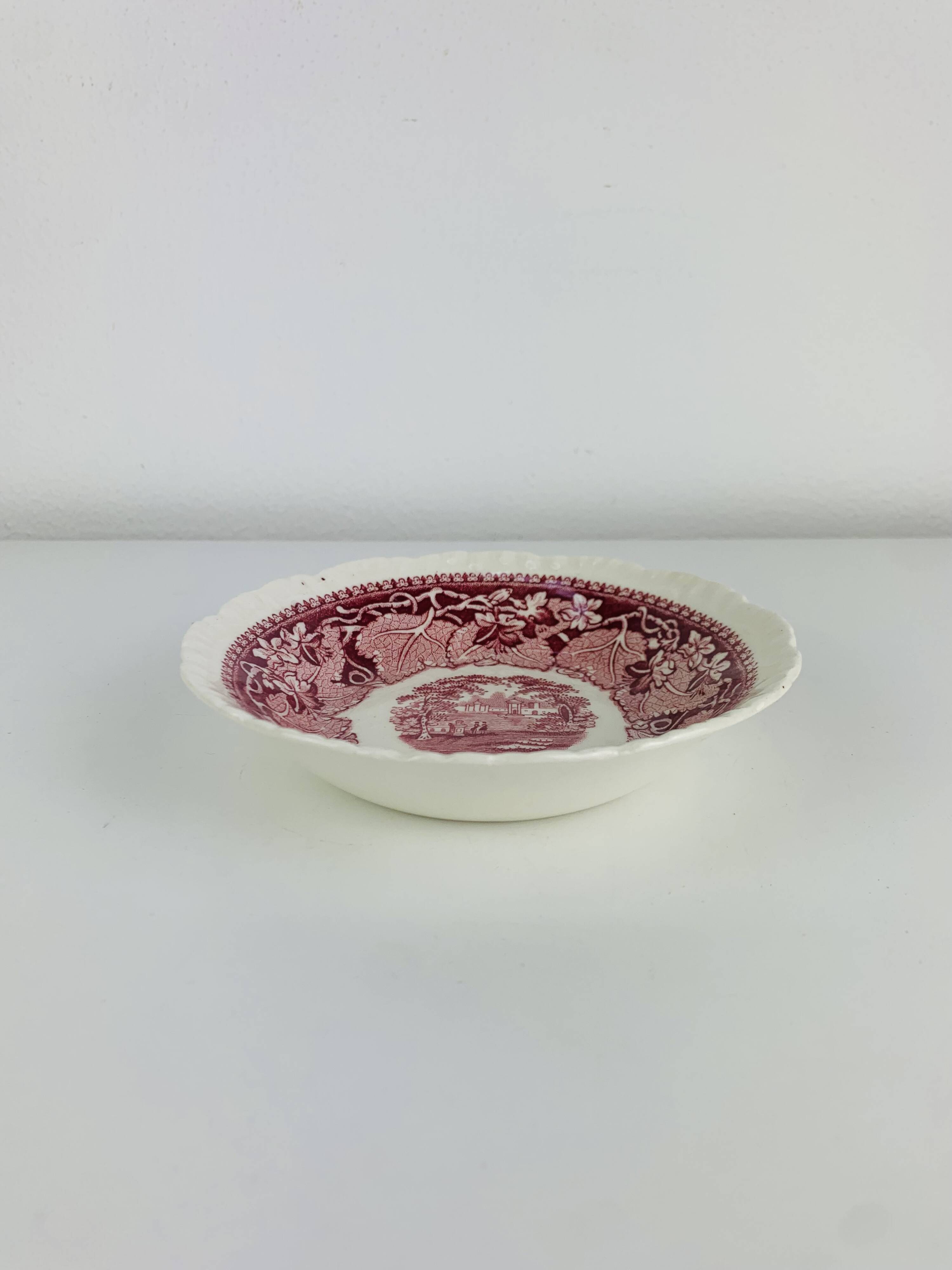 Mason's Vista model bowl, English ironstone, terra cotta.