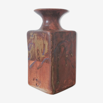 Signed sandstone vase