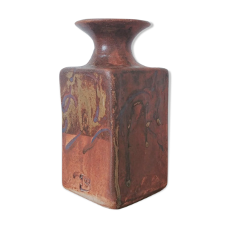 Signed sandstone vase