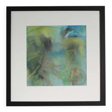 Abstract Still Life #1, 32x32cm, Watercolour, Pastel