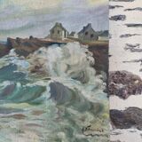 Oil painting Breton Landscape, Sea Landscape