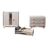 Armoire, commode et lit pour poupée (rénovés)
