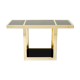 Italian console brass black opaline glass 1970s