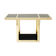 Italian console brass black opaline glass 1970s