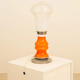Lampe italienne orange & verre opaque 70's