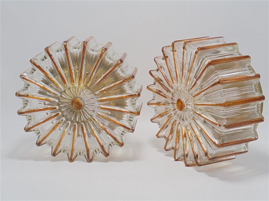 Pair of ceiling lamps