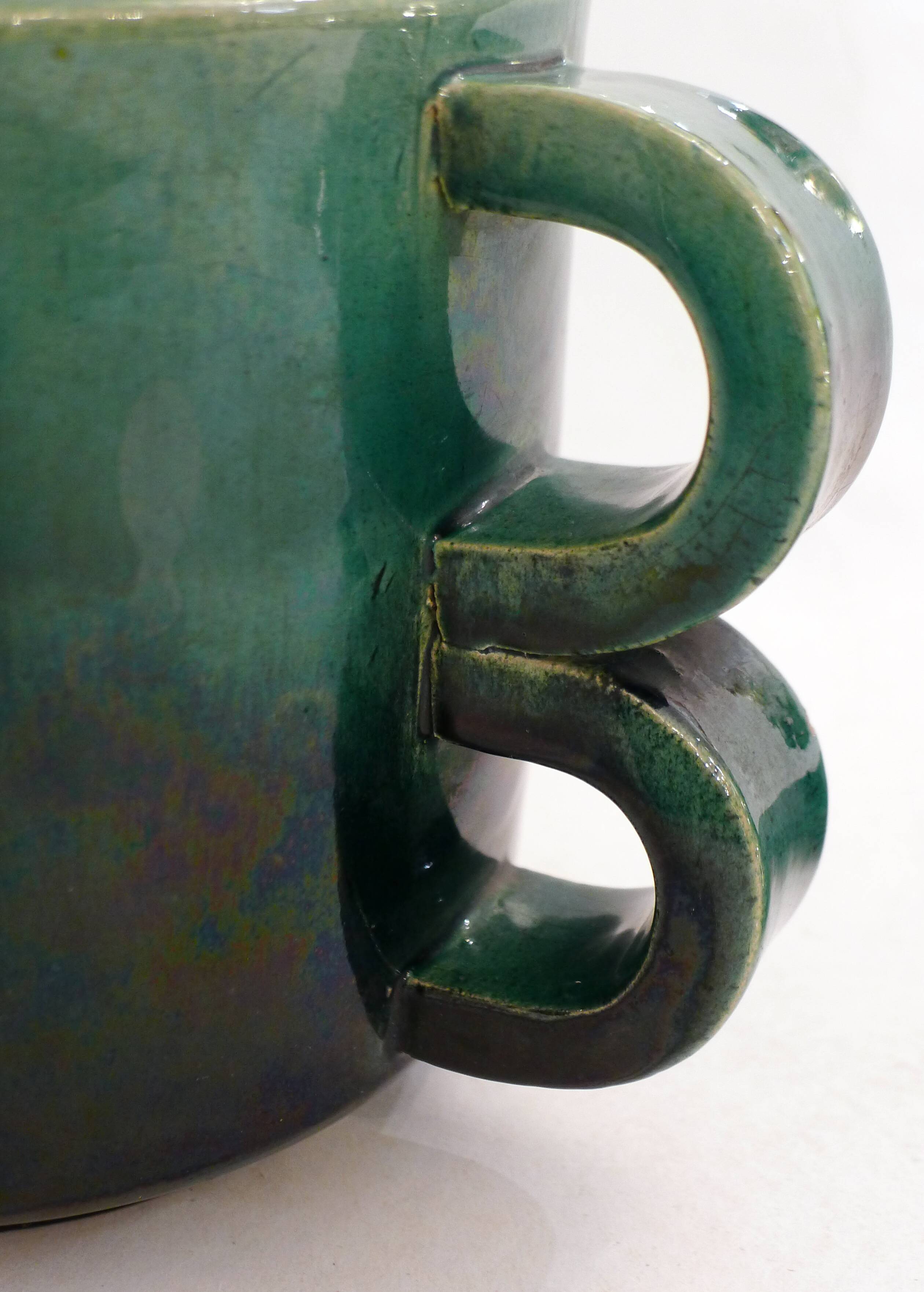 Large covered pot L. Giraud Vallauris mid-century