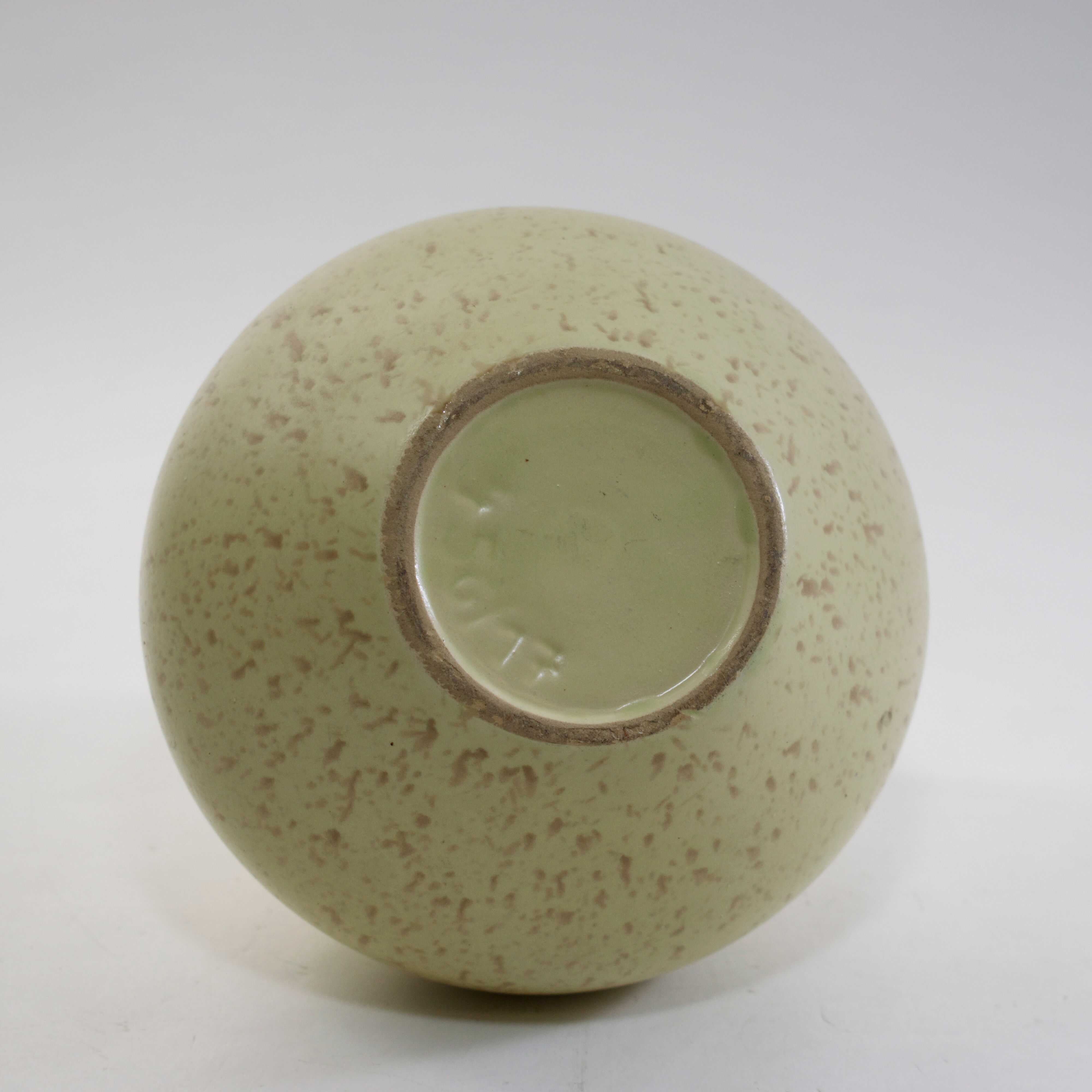 Design yellow ceramic vase, vintage 1960