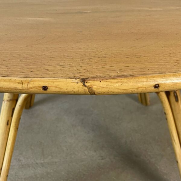 Table ronde en bambou