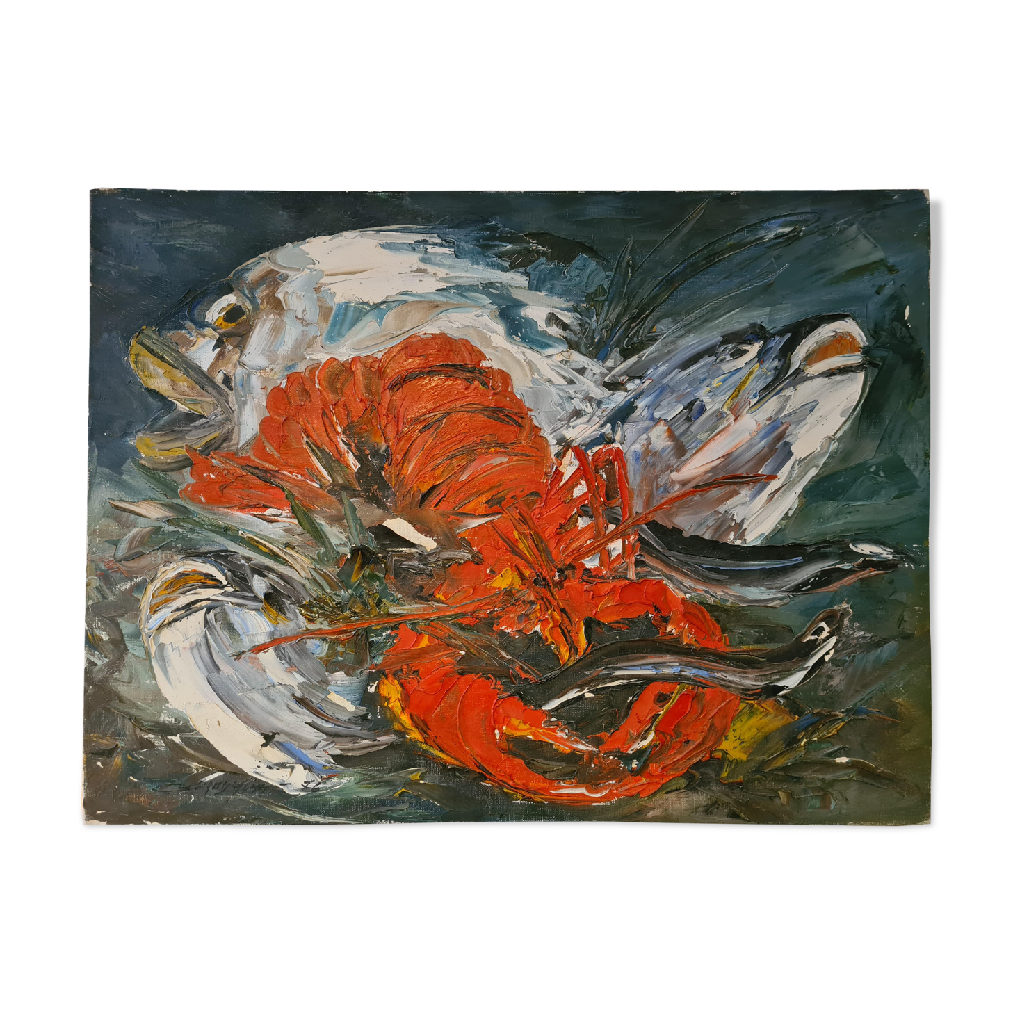 Lobster Still Life - Oil on canvas