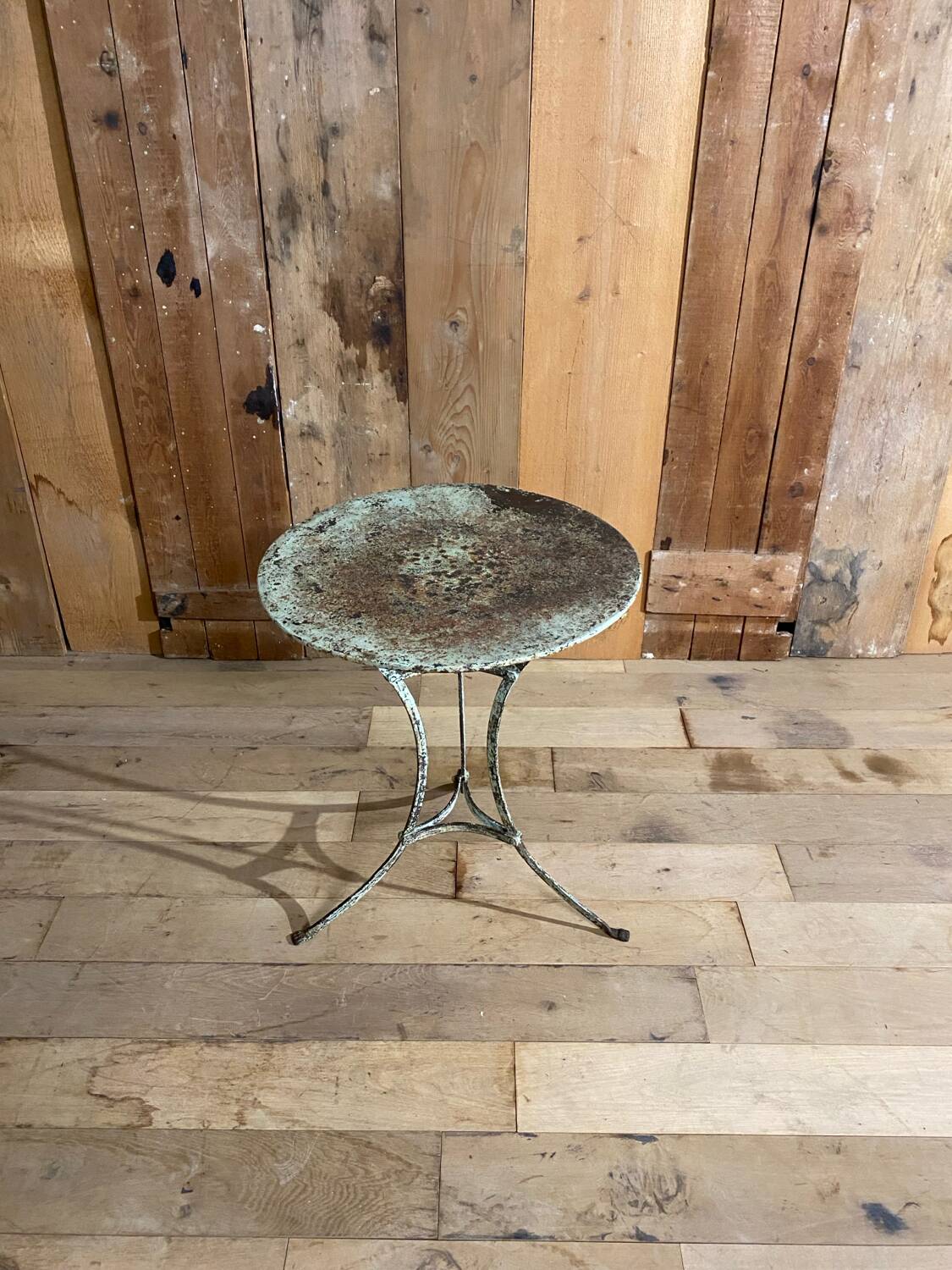 Old garden or bistro pedestal table