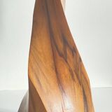 Geometric table lamp olive wood