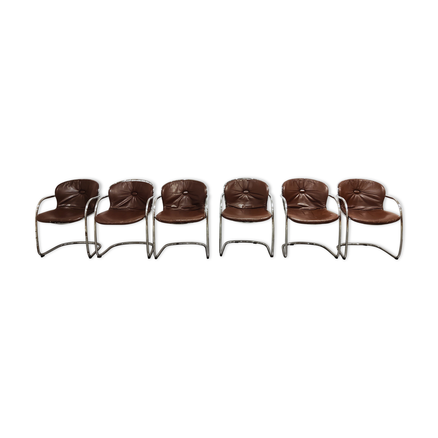 Gastone Rinaldi Dining chairs, 1970s