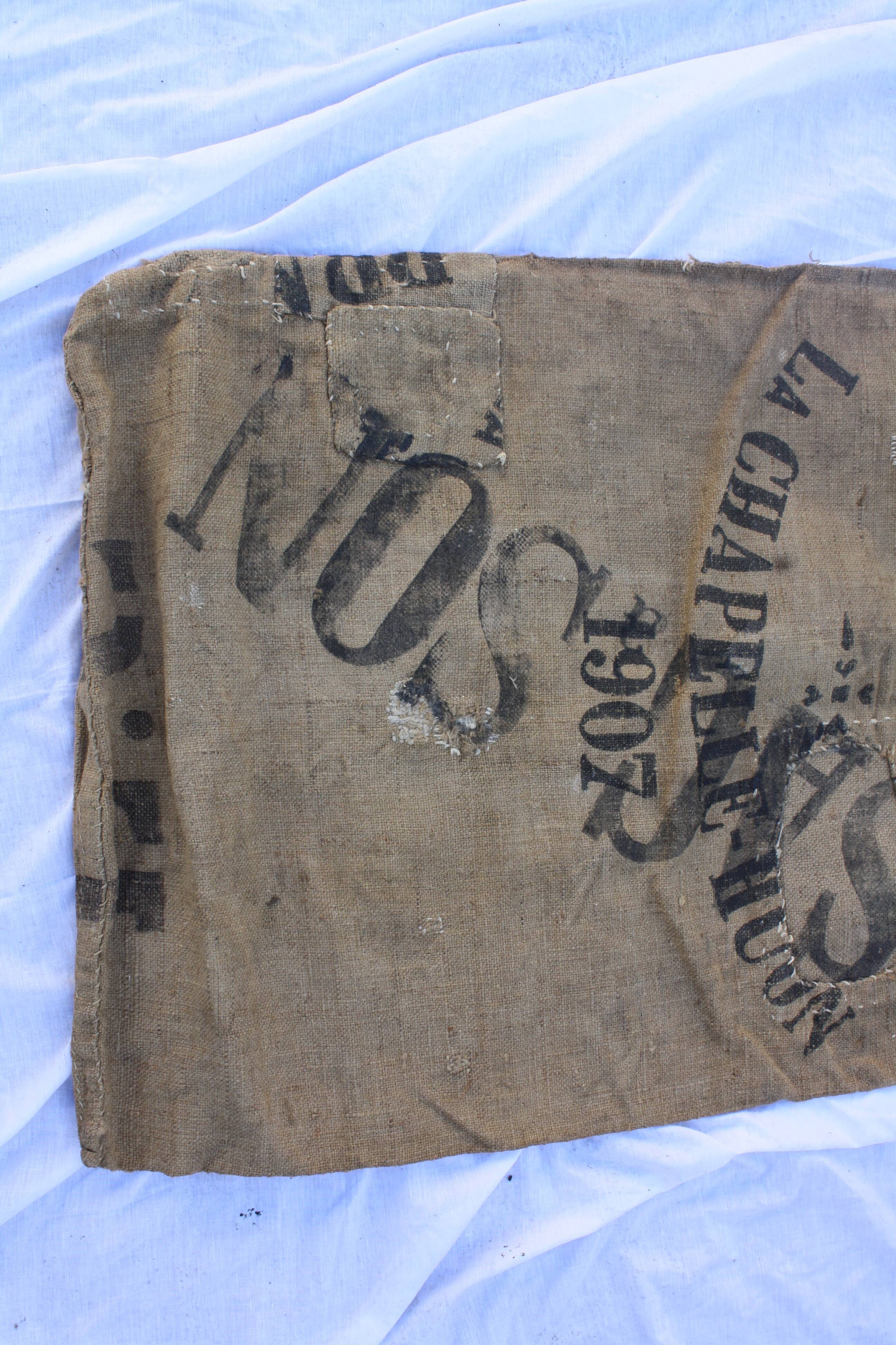 Former jute canvas bridge in 1907 priests bag