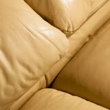 Maralunga leather set by Vico Magistretti for Cassina, Set of 3