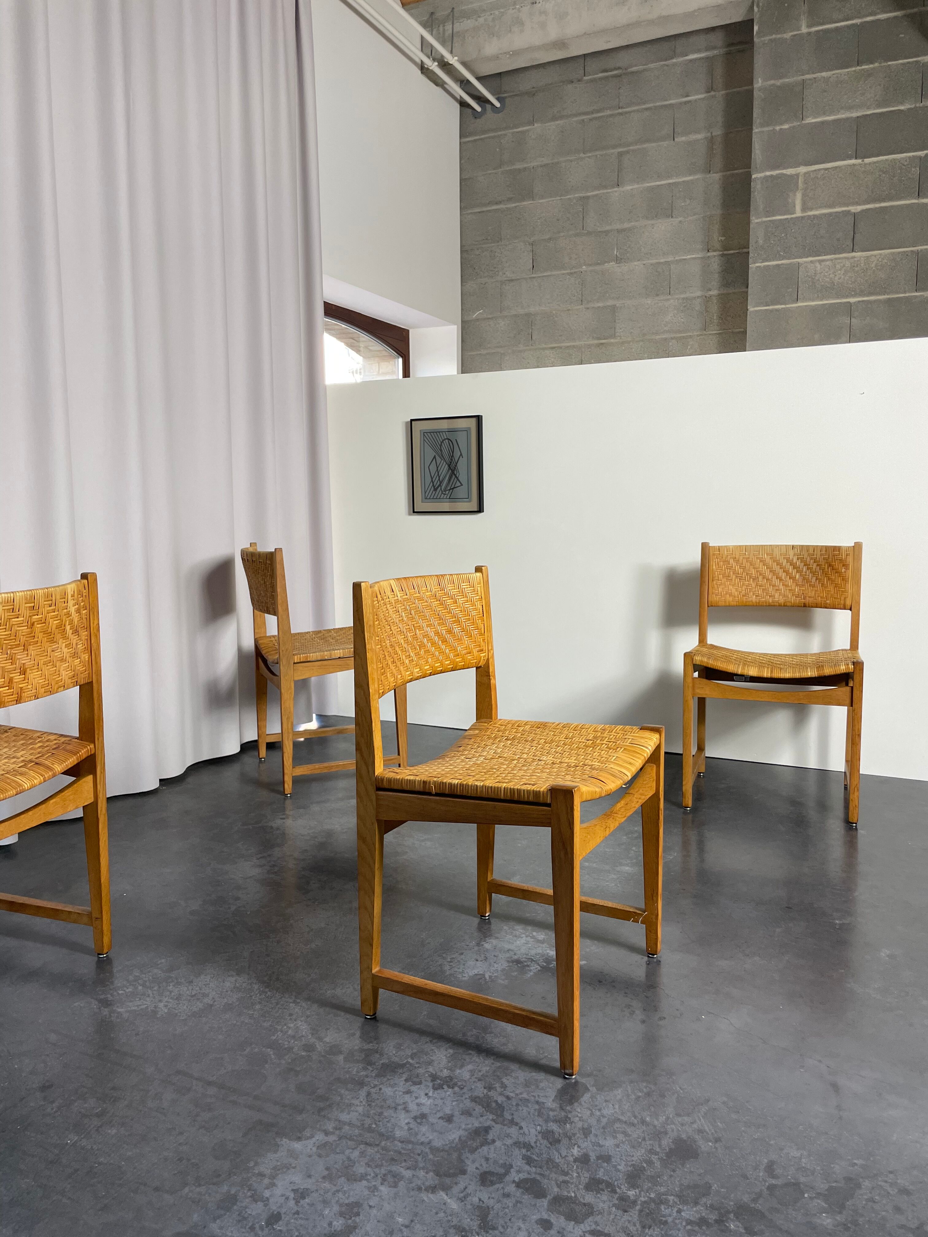 Set of four Danish dining chairs by Hvidt & Molgaard