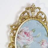 Set of 2 gilded metal frames italy